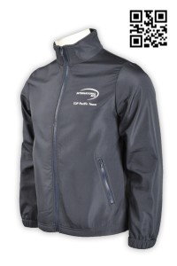 J513 black zipper coat windbreak tailor made team coat keep warm overcoat uniform company supplier